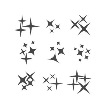Glowing light effect star. Sparkle lights vector Stock Illustration