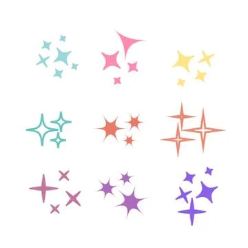 Glowing light effect star. Sparkle lights Stock Illustration