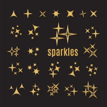 Glowing light effect star. Sparkle lights vector Stock Illustration