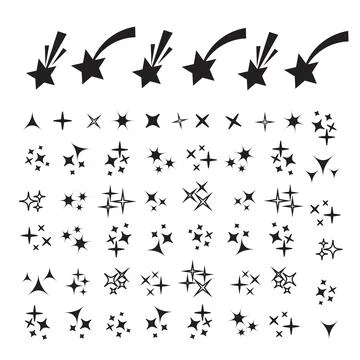 Glowing light effect star. Sparkle lights vector Stock Illustration