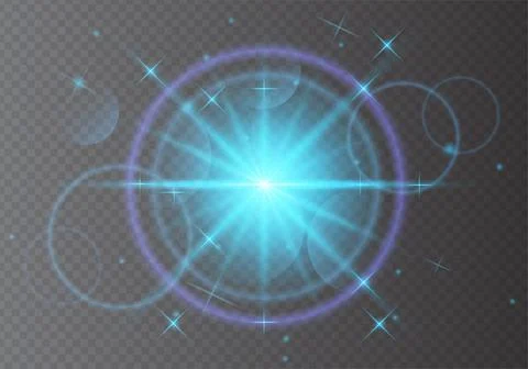 Glowing light effect on transparent background vector Stock Illustration