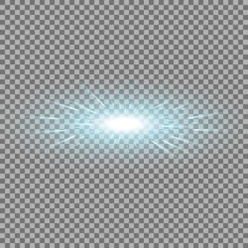 Glowing light with flying comets, aqua color Stock Illustration