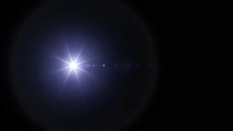 Glowing light flying through the screen with lens flares. Animation for logo Stock Footage 156601753