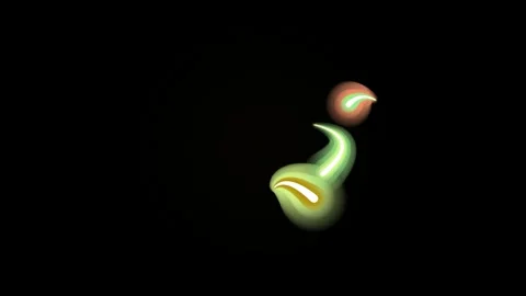 Glowing light formations on black, abstract, modern design Stock Footage 331643473
