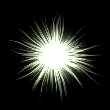 Glowing light green star Stock Illustration