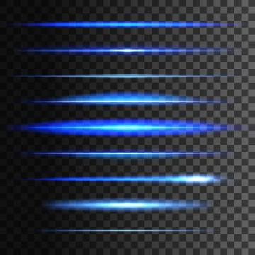 Glowing light lines. Vector light glow effect Stock Illustration