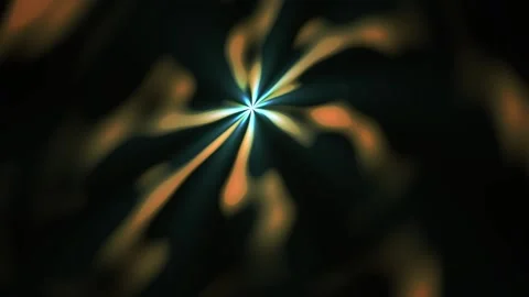 Glowing light with orange and yellow rays on a dark background. Stock Footage 336235619