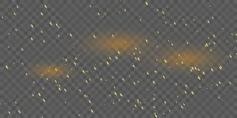 Glowing Light Particles on Dark Background with Transparent Cutout Stock Illustration