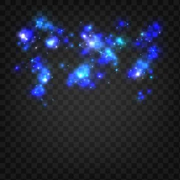 Glowing light particles. Double exposure space. Glowing light. Shiny particles Stock Illustration