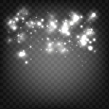 Glowing light particles. Double exposure space. Glowing light. Shiny particles Stock Illustration