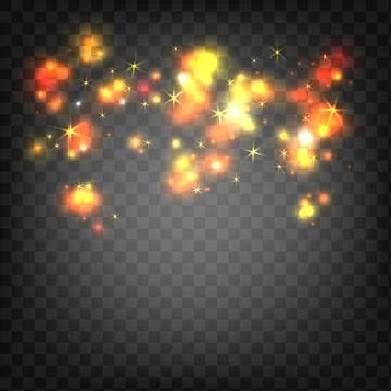 Glowing light particles. Double exposure space. Glowing light. Shiny particles Stock Illustration