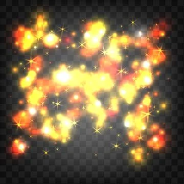 Glowing light particles. Double exposure space. Glowing light. Shiny particles Stock Illustration