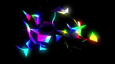 Glowing Light Particles Floating in Dark Space 4K Background. Video Stock Footage 336360720