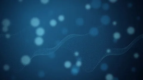 Glowing light particles form a wave in a seamless loop Stock Footage 341274763