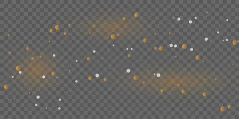Glowing Light Particles on Transparent Background Stock Illustration
