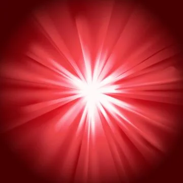 Glowing light red burst 스톡 일러스트