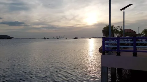 Glowing light of the sea waves Stock Footage 259776344