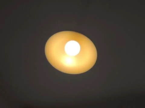 Glowing Light Source in Dark Space. Fotos de archivo