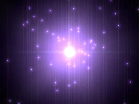 Glowing light sources and big source on center. Stock Illustration