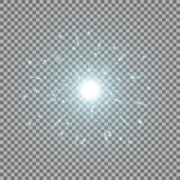 Glowing light with sparks, aqua color Stock Illustration