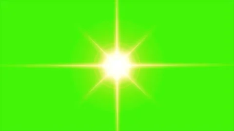 Glowing Light star Green Screen Lens Flare Alpha Video Overlay Stock Footage 305089211