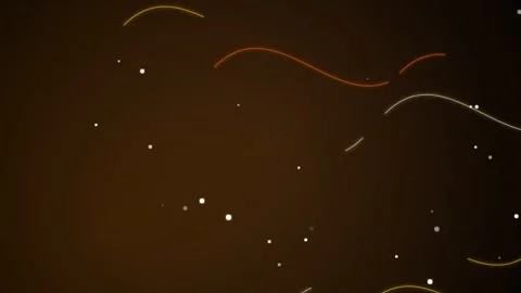 Glowing light streaks and floating particle dots move dynamically 스톡 동영상 345860074