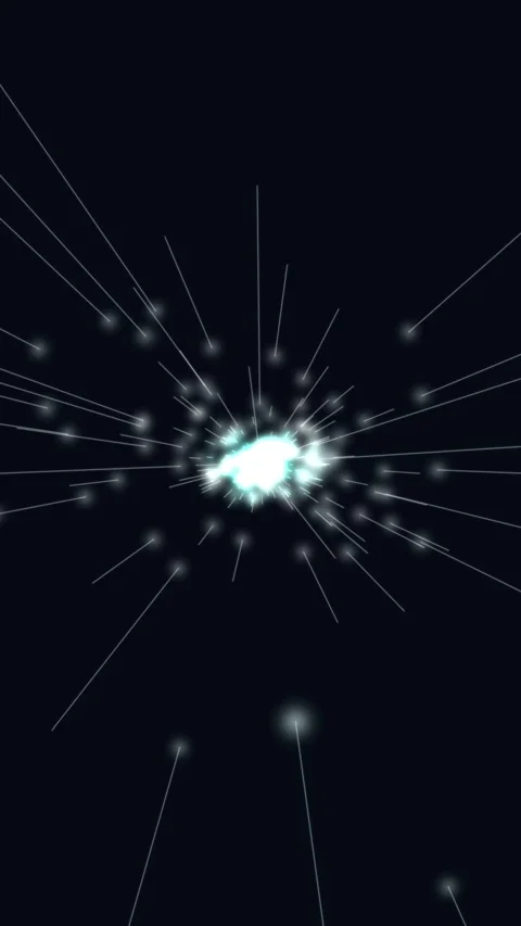 Glowing light streaks in dark background, motion blur effect Stock Footage 340141155