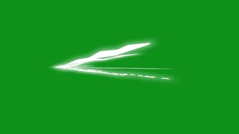 Glowing light streaks motion graphics with green screen background Video stock 347211765