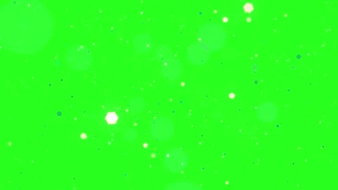 Glowing light streaks moving across vibrant green background with floating Stockbeeldmateriaal 344238366
