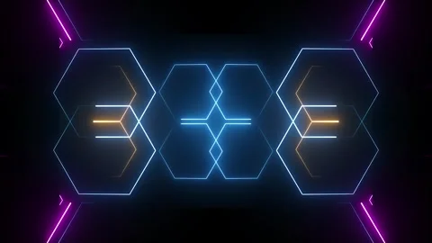 Glowing Light Trails and Sci-Fi Laser Beams Animation | Abstract Motion 4K Stock Footage 304949150