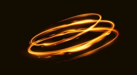 Glowing Light Trails in Dynamic Motion Stock Illustration