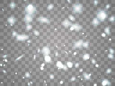 Glowing light on a transparent background. Glowing particles, magic glow. Spa Illustrazione stock
