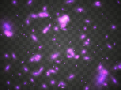 Glowing light on a transparent background. Glowing particles, magic glow. Spa Stock Illustration