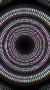 Glowing light tunnel creating a hypnotic spiral effect in darkness Stock Illustration