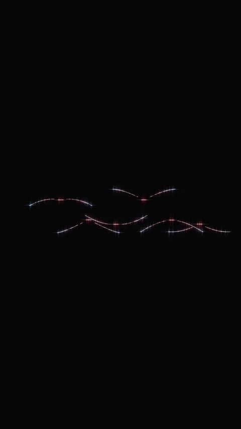 Glowing light waves oscillating on a black background Stock Footage 346662310