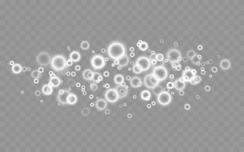 Glowing, light white twirl, circle, shining dust, spotlight, starlight, spark Stock Illustration