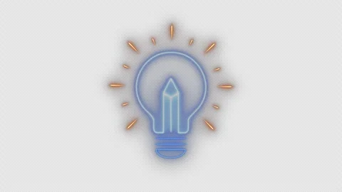 Glowing lightbulb and pencil inside. Business and innovation for idea concept Stock Footage 274139059