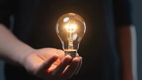 Glowing Lightbulb Animation for Creative Idea Concept Stock Footage 314805424