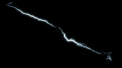 Glowing Lightning Thunderbolt Overlay Loop Graphic Element Stock-Footage 238476575