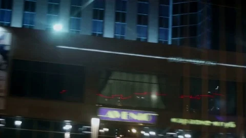 Glowing lights and signs Stock Footage 80506940