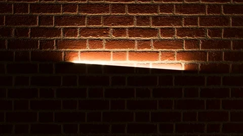 Glowing Lights on Brick Wall Stock Footage 320076533