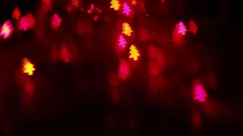 Glowing lights christmas tree shape bokeh effect abstract background Stock Footage 117473688