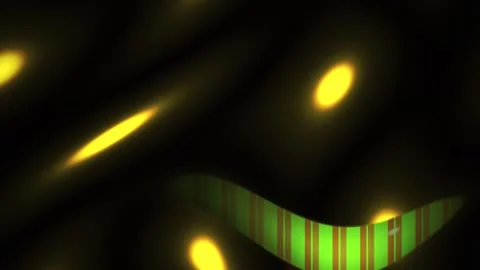 Glowing lights on a dark background with a green and red striped pattern. Stock Footage 337467028