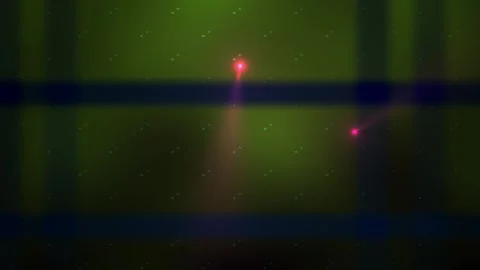 Glowing lights on a dark background with grid pattern. Stock Footage 336698021