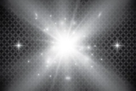 Glowing lights effect, flare, explosion and stars. Special effect isolated on tr Stock Illustration