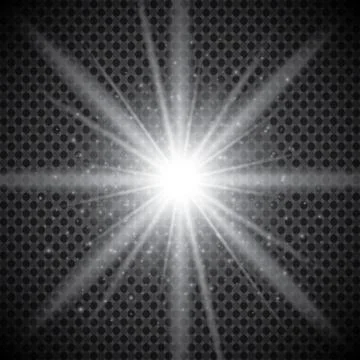 Glowing lights effect, flare, explosion and stars. Special effect isolated on tr Stock Illustration