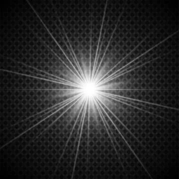 Glowing lights effect, flare, explosion and stars. Special effect isolated on tr Stock Illustration