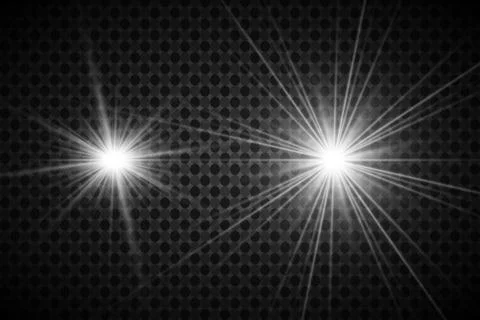 Glowing lights effect, flare, explosion and stars. Special effect isolated on tr Stock Illustration