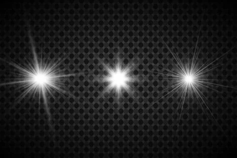 Glowing lights effect, flare, explosion and stars. Special effect isolated on tr Stock Illustration