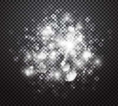 Glowing lights effects with transparency Stock Illustration